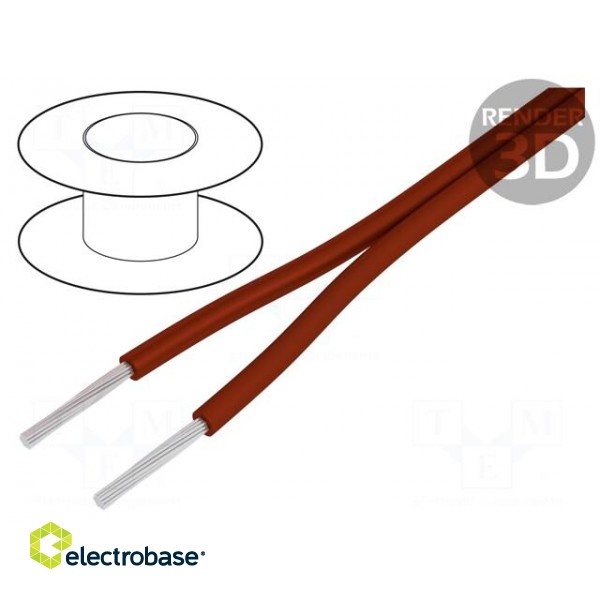 Wire | ÖLFLEX® HEAT 180 SiZ | Cu | stranded | 2x0,5mm2 | silicone | red