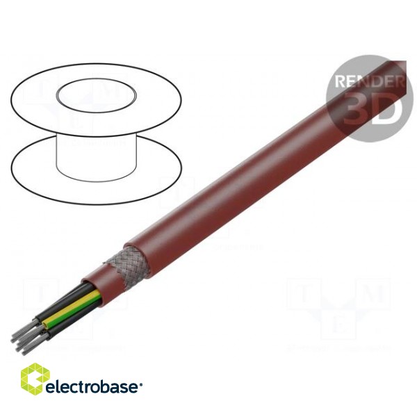 Wire | SiHF-C-Si | 7G1mm2 | Cu | stranded | silicone | brown-red