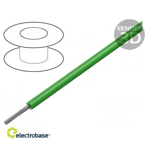 Wire | HELUTHERM® 145 | 1x0.25mm2 | stranded | Cu | PO | green | -55÷145°C