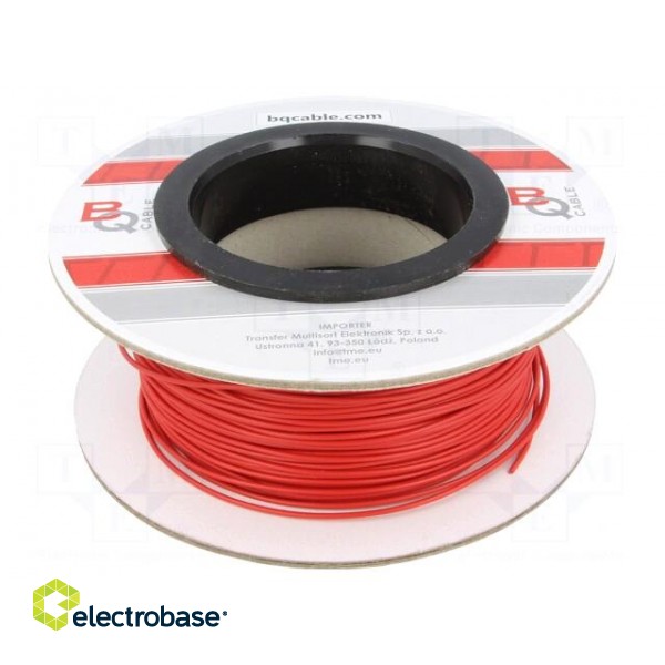 Wire | FLRYW-B | stranded | Cu | 0.5mm2 | PVC | red | 60V | 100m | Class: 5 paveikslėlis 2