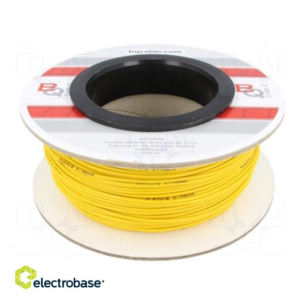 Wire | FLRYW-B | stranded | Cu | 0.75mm2 | PVC | yellow | 60V | 100m | Class: 5 image 2