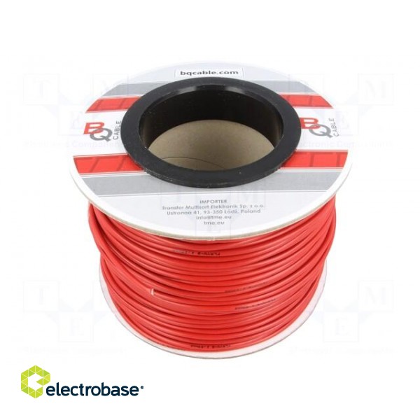 Wire | FLRYW-B | stranded | Cu | 2.5mm2 | PVC | red | 60V | 100m | Class: 5 | 3mm фото 2