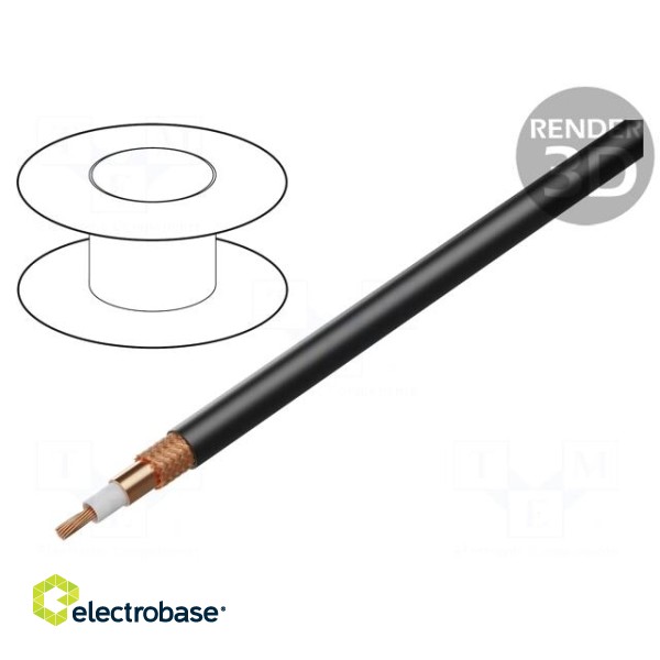 Wire: coaxial | stranded | Cu | LSZH | black | 10.3mm