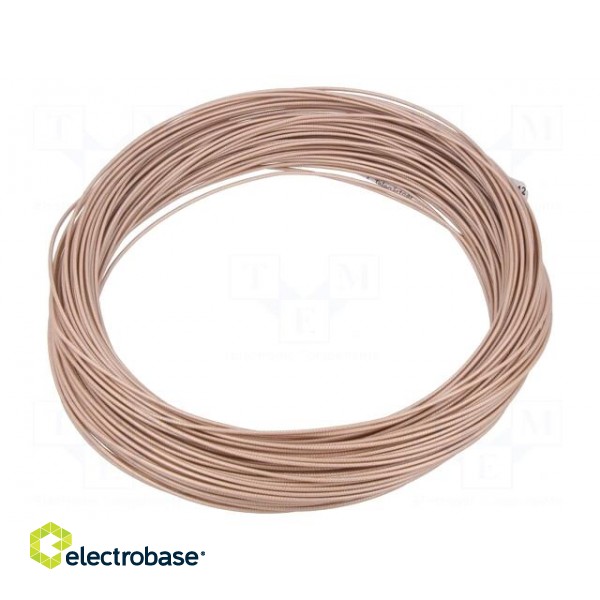 Wire: coaxial | RG179 | stranded | CCS | FEP | brown,transparent | 2.55mm