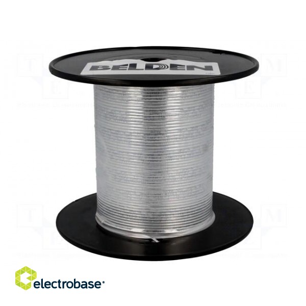 Wire: coaxial | RG405/U | 1x24AWG | solid | CCS | PTFE | blue | 30m | 100ft