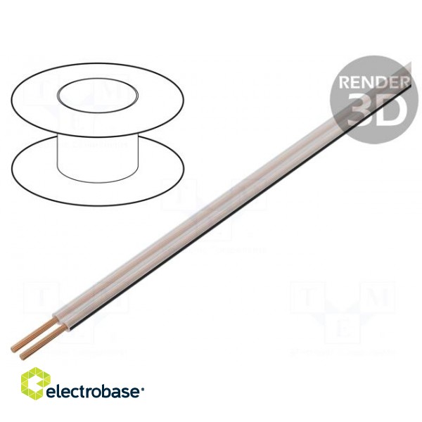 Wire: loudspeaker cable | BiTsound®,PGY-P,TLGY | 2x1.5mm2 | Cu | PVC