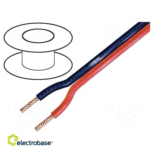Wire: loudspeaker cable | 2x1,5mm2 | stranded | OFC | PVC | unshielded