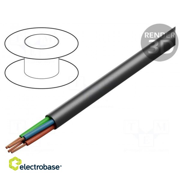 Wire: loudspeaker cable | 4x11AWG | stranded | OFC | black | unshielded