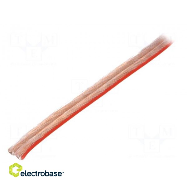 Wire: loudspeaker cable | stranded | CCA | transparent | unshielded фото 1