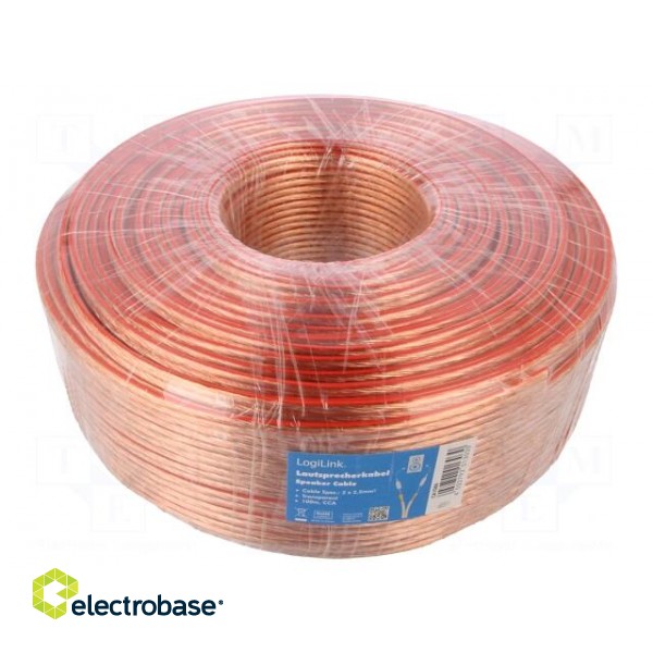 Wire: loudspeaker cable | stranded | CCA | transparent | unshielded image 2