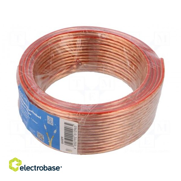 Wire: loudspeaker cable | stranded | CCA | transparent | unshielded фото 2
