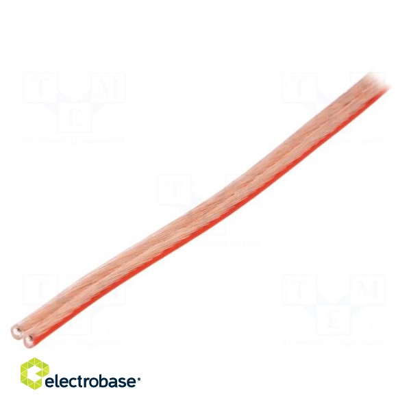 Wire: loudspeaker cable | stranded | CCA | transparent | unshielded фото 1