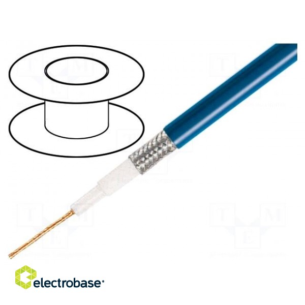 Wire: microphone cable | 1x0,75mm2 | blue | OFC,tinned | PVC | -15÷70°C