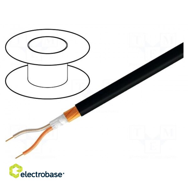 Wire: microphone cable | 2x0,25mm2 | grey | OFC | PVC | -15÷70°C | 100m