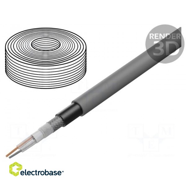 Wire: microphone cable | 2x0,35mm2 | black | OFC | PE | -30÷75°C | 100m