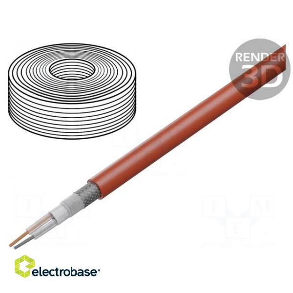 Wire: microphone cable | 2x0,35mm2 | red | OFC | PVC | -15÷70°C | 100m