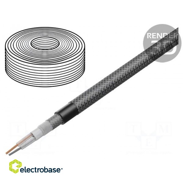 Wire: microphone cable | 2x0,35mm2 | black | OFC | PVC FirestoP® | 100m