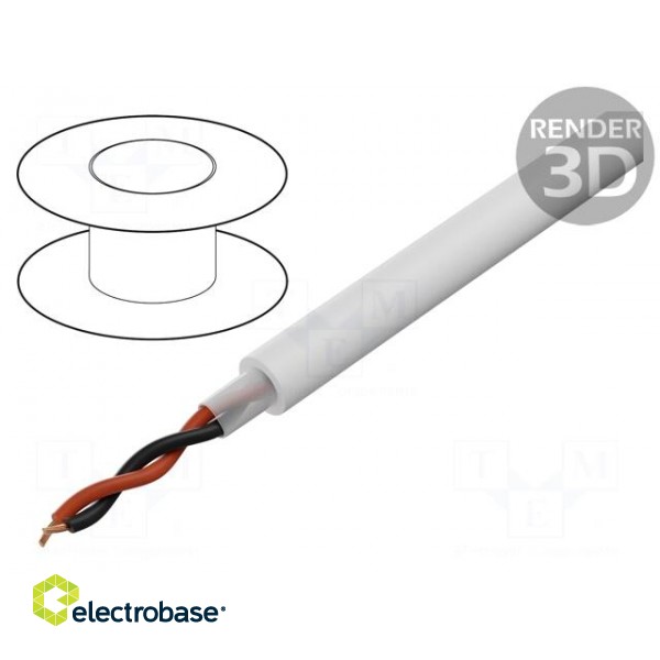 Wire: assembly | Core: stranded | 2x0,5mm2 | -20÷70°C | Package: 100m