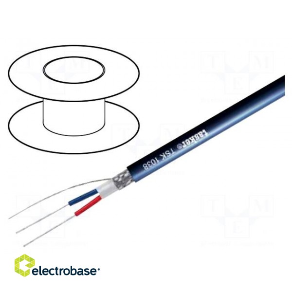 Wire: DMX | Core: stranded | 2x0,5mm2 | 110Ω | -15÷70°C | Package: 100m