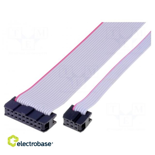 Ribbon cable with IDC connectors | 14x28AWG | Cable ph: 1.27mm