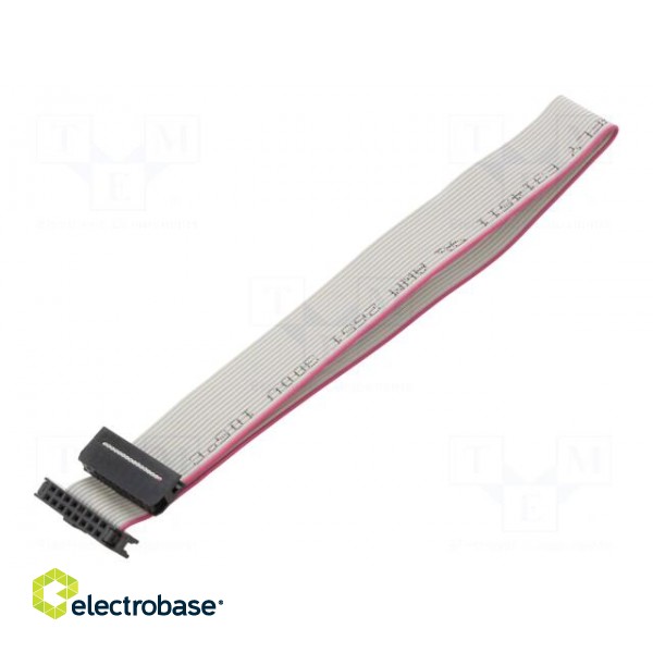 Ribbon cable with IDC connectors | Cable ph: 1mm | 0.3m | 16x28AWG