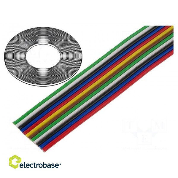 Wire: ribbon | TLWY | 12x0.5mm2 | stranded | Cu | unshielded | PVC | 150V