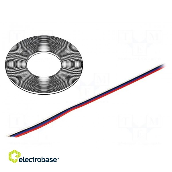 Wire: ribbon | TLWY | 4x0.75mm2 | stranded | Cu | unshielded | PVC | 150V