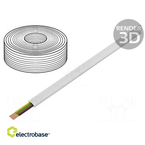 Wire: telecommunication cable | stranded | 4x28AWG | white | 100m