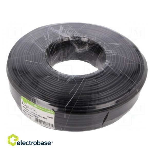 Wire: telecommunication cable | stranded | black | 100m | 0÷60°C image 2