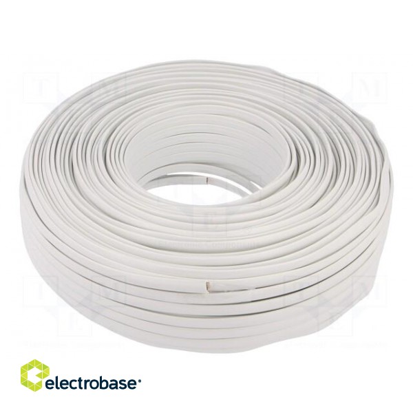 Wire: telecommunication cable | stranded | white | 100m | 0÷60°C фото 2