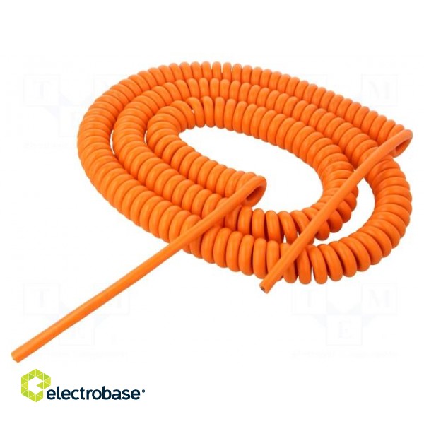 Wire: coiled | 2x1,5mm2 | unshielded | PUR | orange | 450/750V | 1.5m | 6m