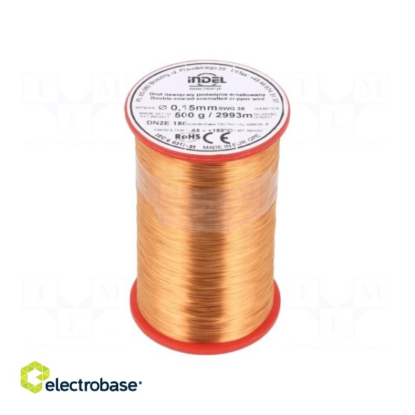 Coil wire | double coated enamelled | 0.15mm | 0.5kg | -65÷180°C