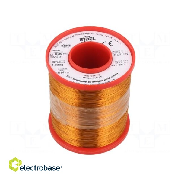 Coil wire | double coated enamelled | 0.3mm | 1kg | -65÷200°C