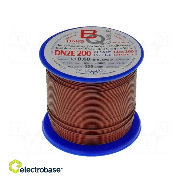 Coil wire | double coated enamelled | 0.6mm | 0,25kg | -65÷200°C