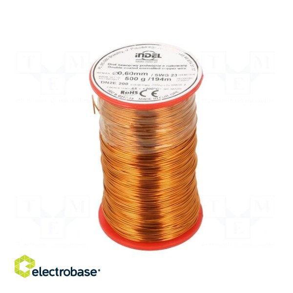 Coil wire | double coated enamelled | 0.6mm | 0.5kg | -65÷200°C