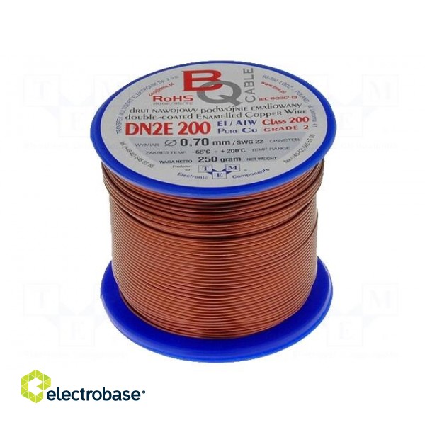 Coil wire | double coated enamelled | 0.7mm | 0,25kg | -65÷200°C