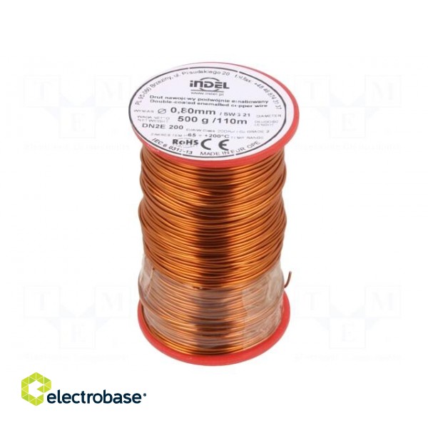 Coil wire | double coated enamelled | 0.8mm | 0.5kg | -65÷200°C