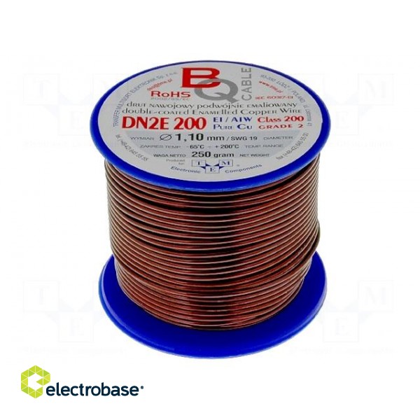 Coil wire | double coated enamelled | 1.1mm | 0,25kg | -65÷200°C