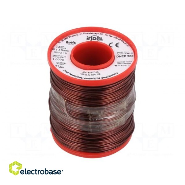 Coil wire | double coated enamelled | 1.1mm | 1kg | -65÷200°C
