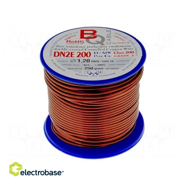 Coil wire | double coated enamelled | 1.2mm | 0,25kg | -65÷200°C