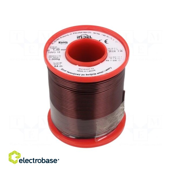 Coil wire | double coated enamelled | 1.3mm | 1kg | -65÷200°C