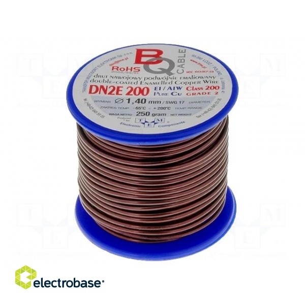 Coil wire | double coated enamelled | 1.4mm | 0,25kg | -65÷200°C