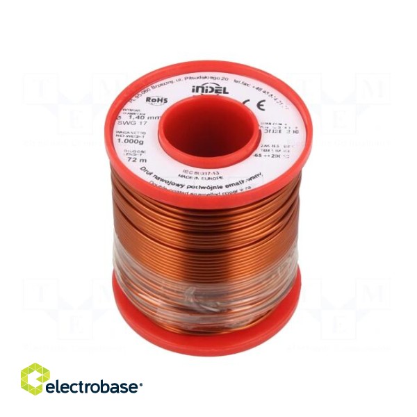 Coil wire | double coated enamelled | 1.4mm | 1kg | -65÷200°C