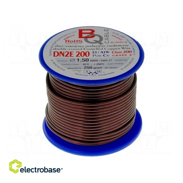 Coil wire | double coated enamelled | 1.5mm | 0.25kg | -65÷200°C