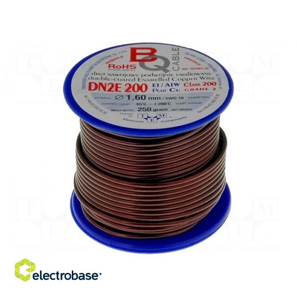 Coil wire | double coated enamelled | 1.6mm | 0,25kg | -65÷200°C