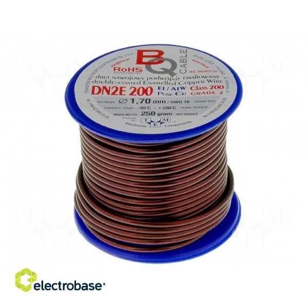 Coil wire | double coated enamelled | 1.7mm | 0.25kg | -65÷200°C