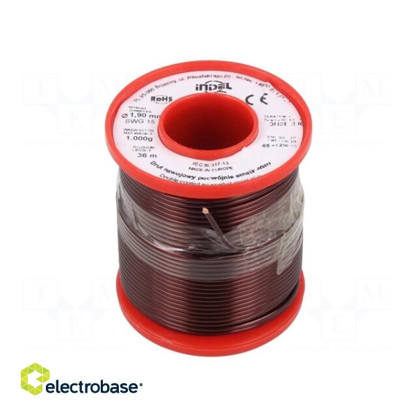 Coil wire | double coated enamelled | 1.9mm | 1kg | -65÷200°C