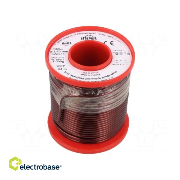 Coil wire | double coated enamelled | 2.4mm | 1kg | -65÷200°C