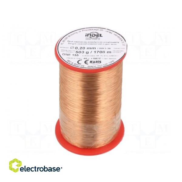 Coil wire | single coated enamelled | 0.2mm | 0.5kg | -65÷155°C
