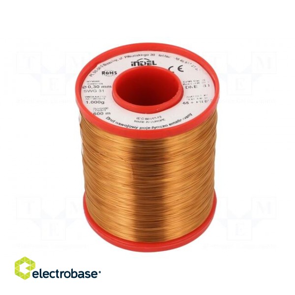Coil wire | single coated enamelled | 0.3mm | 1kg | -65÷180°C